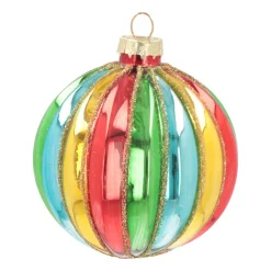 Weihnachtskugel Lampion, Bunt, Glas, 8 Cm