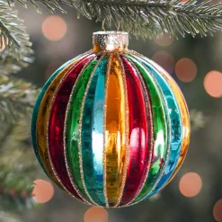 Weihnachtskugel Lampion, Bunt, Glas, 10 Cm