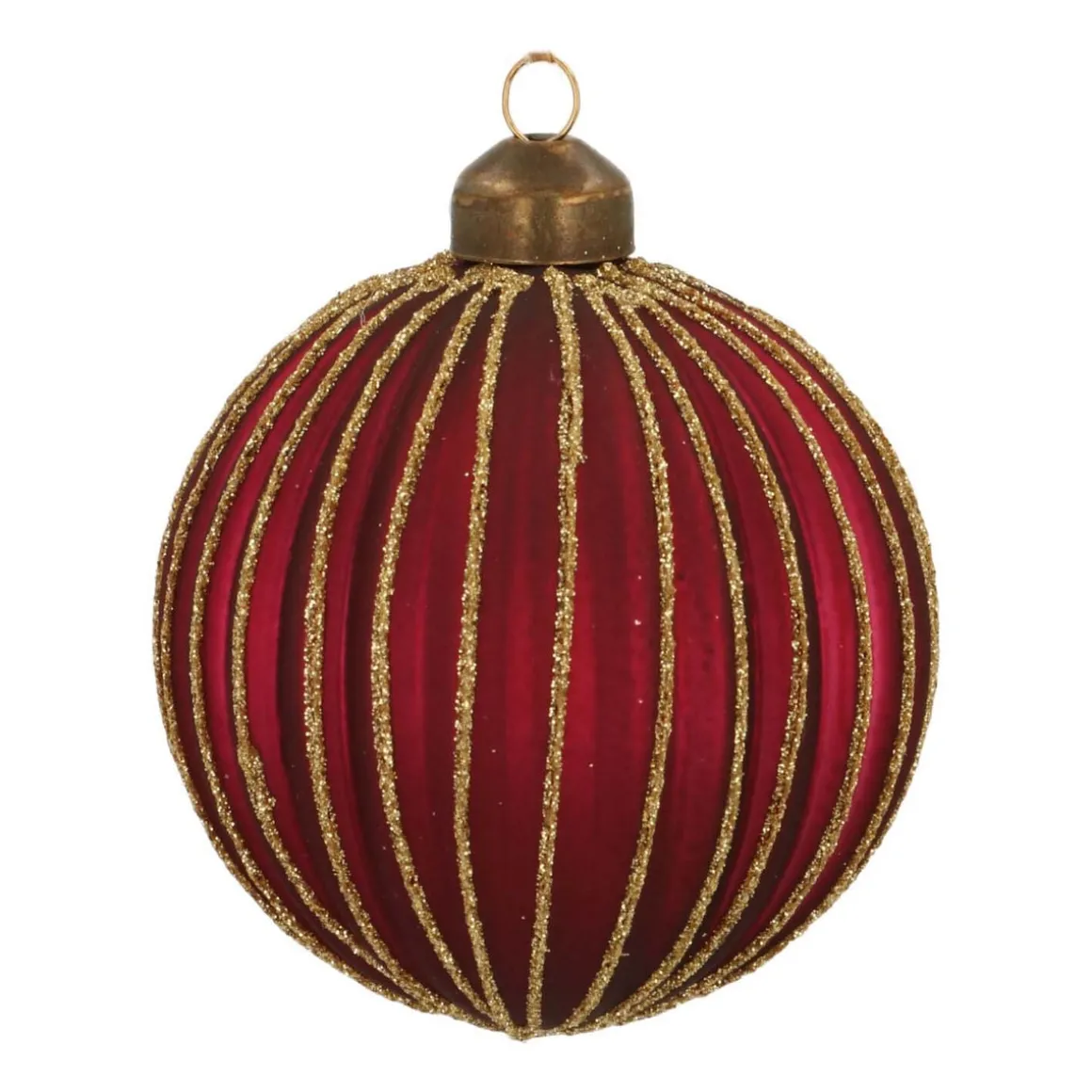 Weihnachtskugel Lampion, Beerenfarben, Glas, 8 Cm