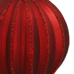 Weihnachtskugel Lampion, Bordeaux, Glas, 8 Cm