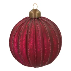 Weihnachtskugel Lampion, Beerenfarben, Glas, 8 Cm