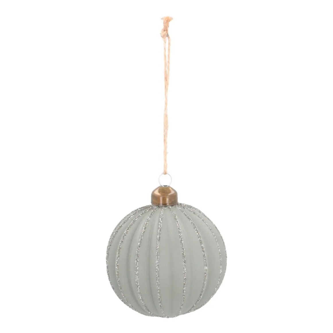 Weihnachtskugel Lampion, Cottage Green, Glas, 8 Cm