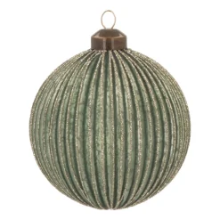 Weihnachtskugel Lampion, Dunkelgrün, Glas, 10 Cm