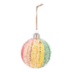 Weihnachtskugel Lampion Mit Dekoperlen, Bunt, Glas, 8 Cm