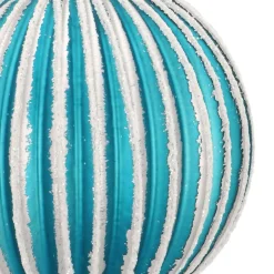 Weihnachtskugel Lampion, Petrol, Glas, 8 Cm