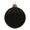 Weihnachtskugel Lampion, Schwarz, Glas, 8 Cm