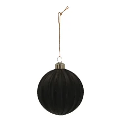 Weihnachtskugel Lampion, Schwarz, Glas, 8 Cm