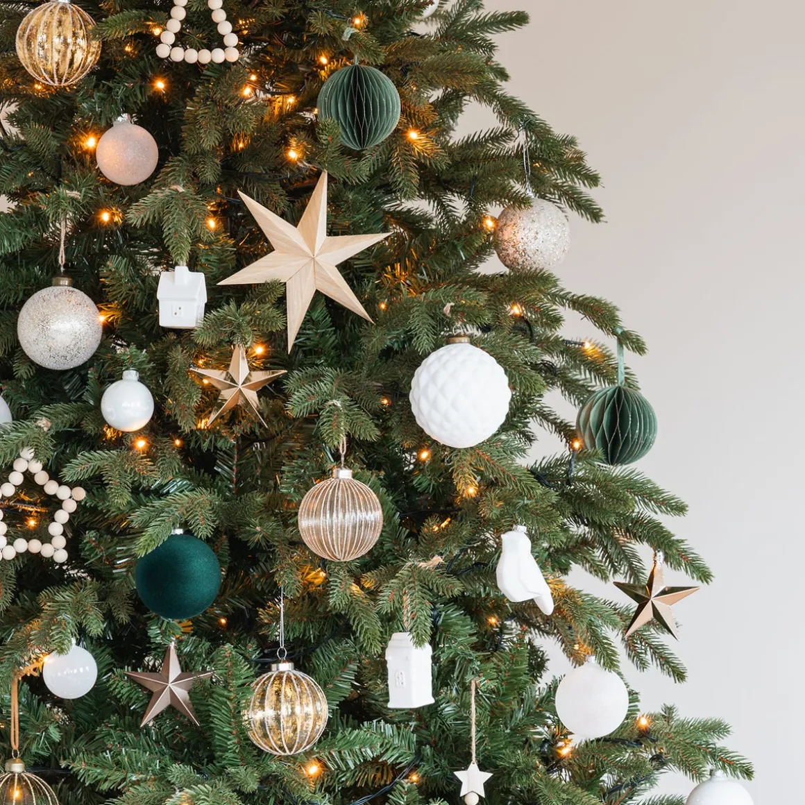 Weihnachtskugel Lampion, Transparent-gold, Glas, 8 Cm