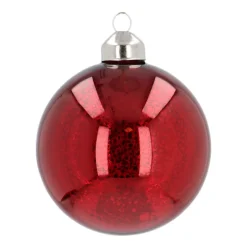 Weihnachtskugel Merkur, Rot, Glas 8 Cm