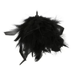 Weihnachtskugel Mit Federn, Schwarz, Kunststoff, 8 Cm