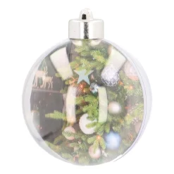 Weihnachtskugel Mit Foto, Transparent, Kunststoff, 8 Cm