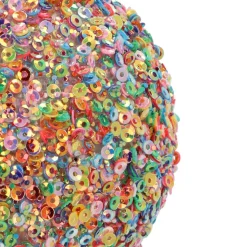 Weihnachtskugel Mit Pailletten, Bunt, Glas, 8 Cm