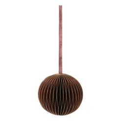 Weihnachtskugel Papier, Kupfer, 8 Cm
