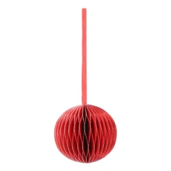 Weihnachtskugel Papier, Rot, 8 Cm