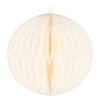 Weihnachtskugel Papier, Weiß, 8 Cm