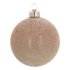 Weihnachtskugel Perlenmeer, Taupe, Glas, 8 Cm