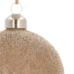 Weihnachtskugel Perlenmeer, Taupe, Glas, 8 Cm