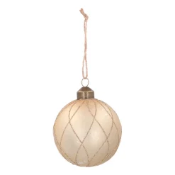 Weihnachtskugel Streifen & Kleckse, Gold, Glas, 8 Cm