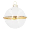 Weihnachtskugel Zum Befüllen Mit Goldverschluss, Transparent, Glas, 8 Cm