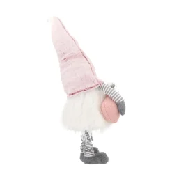 Weihnachtswichtel Mit Teleskopbeinen, Rosa, Stoff, 118 Cm