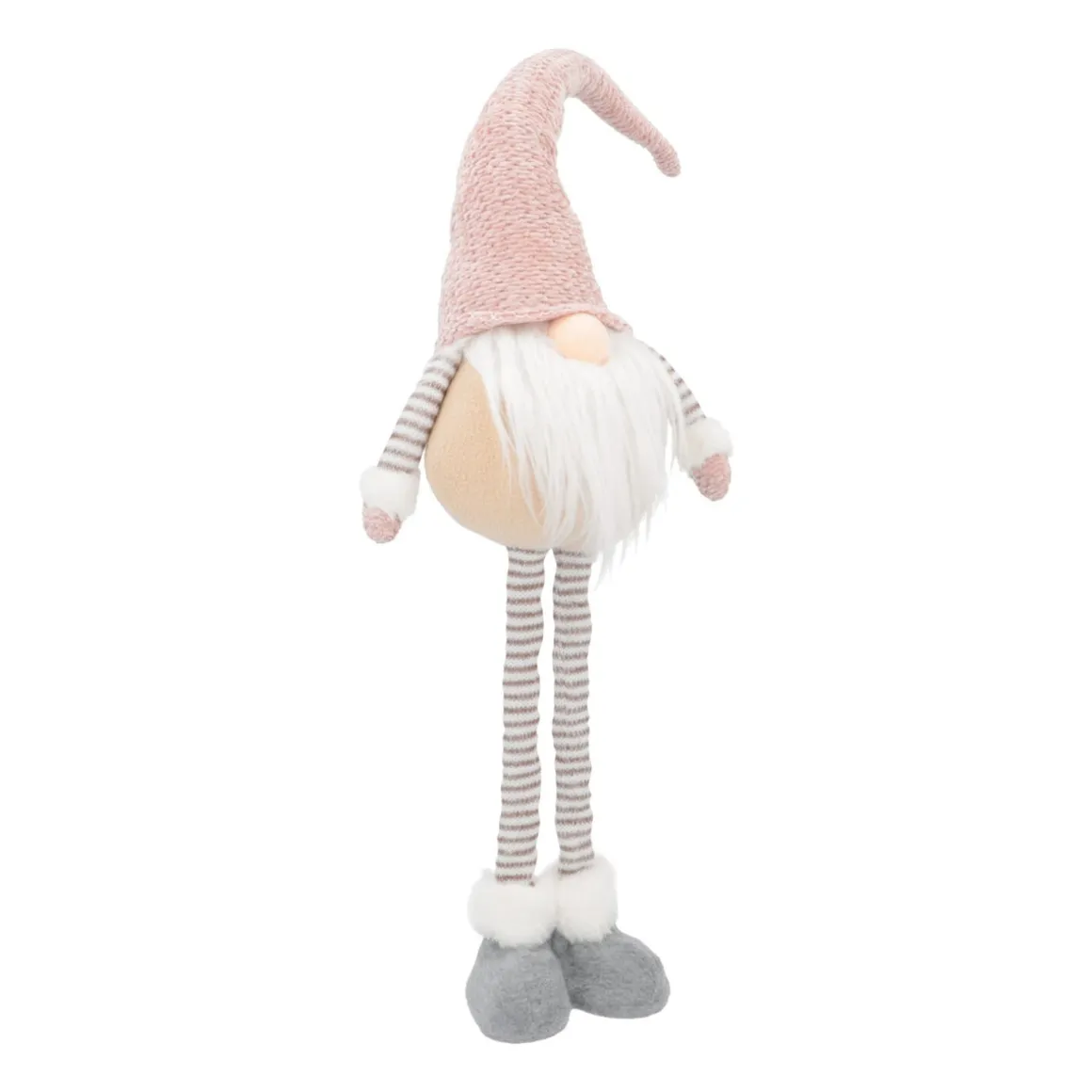 Weihnachtswichtel Mit Teleskopbeinen, Rosa, Stoff, 65 Cm