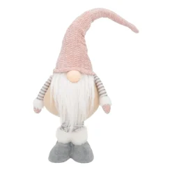 Weihnachtswichtel Mit Teleskopbeinen, Rosa, Stoff, 65 Cm