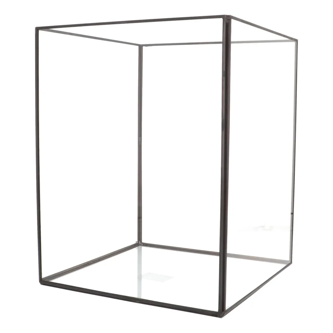 Windlicht Mit Metallrahmen Und Glas