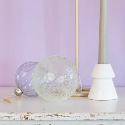 XL Weihnachtsbaumkugel - Handgefertigt - Eukalyptus-Grün