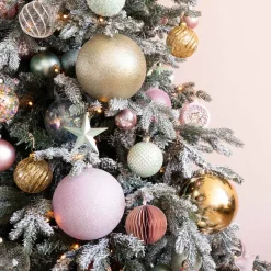 XL Weihnachtskugel Hellgold Glänzend, Kunststoff, 15 Cm