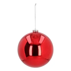 XL Weihnachtskugel Rot, Kunststoff, 15 Cm