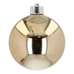 XXL Weihnachtskugel Hellgold Glänzend, Kunststoff, 20 Cm