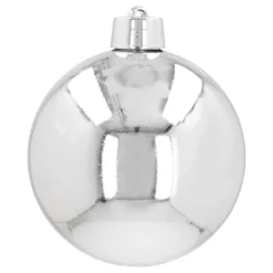 XXL Weihnachtskugel Silber, Kunststoff, 20 Cm