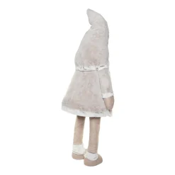 XXL Weihnachtswichtel Mit LED Nase, Taupe, Stoff, 160 Cm