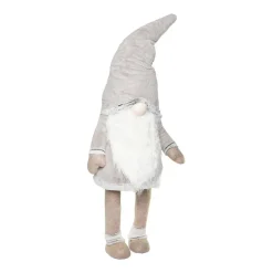 XXL Weihnachtswichtel Mit LED Nase, Taupe, Stoff, 160 Cm